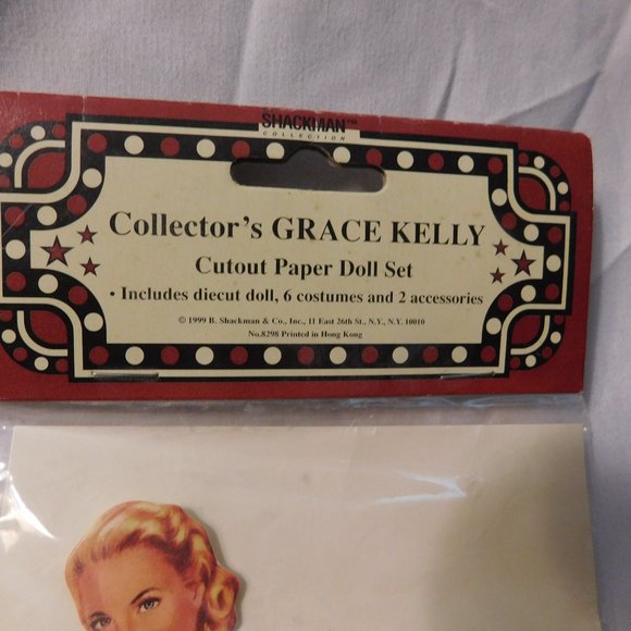 GRACE KELLY COLLECTOR'S CUTOUT PAPER DOLL SET VINTAGE 1999 NEW SEALED - Picture 2 of 4